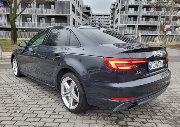 Audi A4 cena 99900 przebieg: 69731, rok produkcji 2018 z Warszawa małe 631